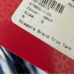 Peyton Jensen  Navy Blue Tie-Dye Niagara Braid Trim Tank Tunic, Size S, NWT Photo 5