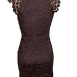 XTaren  Lace Flutter Cap Sleeve V-Neck Bodycon Mini Dress Black Size Large NWT Photo 1