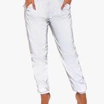 Honey Bum Size Large Silver Grey Reflective Pull On Wind Pants Photo 0