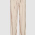 Reiss Women’s Odin High Rise Wide Leg Pull On Trousers Beige Size 8 Photo 3