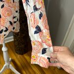 Loft Cream Sleeveless Blouse with Tie Front and Bib Collar Photo 2