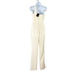 Michael Costello White One Shoulder Jumpsuit XS Lace-up Bustier Cutout $258 NEW Photo 8