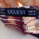 New UGUEST Burgundy & Cream Floral Long Sleeve V Photo 11