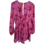 FATE. Floral Print Belted Romper Pink Medium Photo 4