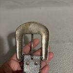 Bling Bling Womens Elegant Western Sparkly Silver Studded Belt missing belt loop White Photo 3