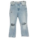frame denim  Le High N' Tight Cropped Mini Boot Distressed Jeans Light Wash 29 Photo 5