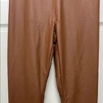 Aerie NWT Offline by  Real Luxe Faux Leather Leggings in Camel - Size Large Photo 3
