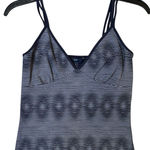 Gap Vintage Babydoll Tank Top Size M Blue Stripe Fairy Preppy Y2K Fitted Stretch Photo 0