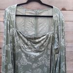 Cider Floral Velvet Long Sleeve Mini Dress Curve & Plus Size 2X Photo 1