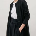 COS Black Textured Knit Longline Cardigan Photo 3