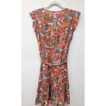 Marine layer  Laney Mini Dress in Vintage Orange Floral Print Linen Blend XL Photo 9