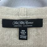 Saks 5th Avenue Saks Fifth Avenue Cashmere Thin Hooded Cardigan Womens Medium Beige Photo 2