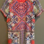 Lulus Sangria Coral Pink Tile Print Shift Dress in Multi‎ Size Extra Small Photo 4