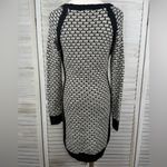 Pink Rose Women's Black & Ivory Bodycon Long Sleeve Sweater Dress-Large Photo 3