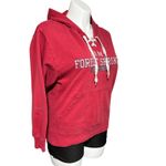 Artisans Womens Hoodie Hooded Pullover Sweatshirt Camp Forest Springs Red Medium Photo 5