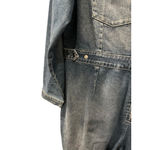 Good American NWT Plus Size 6 Blue Denim Jean Zip Jumpsuit Long Sleeve Casual Photo 5