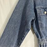 Missguided Denim Long Sleeve Shorts Belted Romper Women’s Size 4 Photo 4