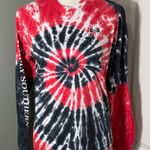 Simply Southern  Tie Dye Long Sleeve Graphic T-Shirt Size S Red, White & Blue Photo 0