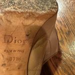Christian Dior Leather Cannage Patterned C.D. Bow Beige Pumps | Size 37.5 Photo 7