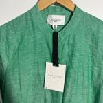 Pomander Place Lydell Shirt Dress Women XS Sea Green Linen Button Front Relaxed Photo 5