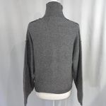 Pink Rose New  Raw Seam Turtleneck Sweater Long Sleeve Knit Pullover Grey Photo 8