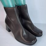 Predictions Brown Side Zip Leather Ankle Boots - SIZE 11 Photo 6