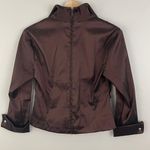 Tadashi Shoji Dark Brown Taffeta Ruched Formal Fitted Top Photo 8