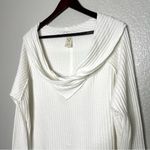 We The Free Women's Wildcat Thermal Cowl Neck Top L White Boho Layered Tunic Photo 1