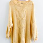 Aerie Yellow Oversized Happy Place Cable Tunic Sweater Photo 0