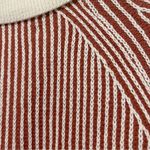 Vince Camuto contrasting ribbed knit henley pullover sweater, red and cream,sz M Size M Photo 10