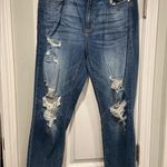 Judy Blue  Size 16W Boyfriend Fit Distressed Straight Leg Medium Wash Denim Jeans Photo 0