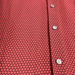 Theory Maroon Dotted Silk Blouse Photo 5