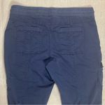 Sonoma  | Navy Drawstring Cropped Cargo Pants | Size 14 Photo 3