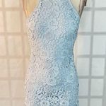 Lulus Lulu’s Love Poem Light Blue Lace Mini Dress size small Photo 4