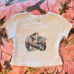 Brandy Melville rare kitty cat flower meadow print baby tee Photo 0