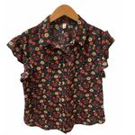 Nordstrom BP Floral Top blouse Colorful S Ruffle Photo 4