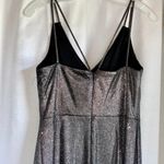 Nightway Dark Silver Prom Dress Photo 3