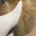 The Odells Leather Lola Mule Chunky Heel Woven Natural Nude Cream Sz 37 US 6.5 Photo 8