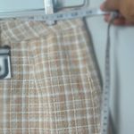 Shaun Justin Tan and Cream Tweed cuffed Y2K mini Shorts Photo 8