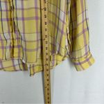 C&C California  Button Down Long Sleeve Flannel Womans Medium Yellow Photo 4