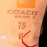 Coach  New York Tan Leather Women's Peep Toe Heels Photo 10