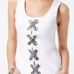 Inc International Concepts Medium Gingham Black & White Lace Photo 0