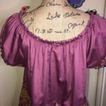 Ivy Jane Top Embroidered Dusty Rose w Gold Peasant Top On or Off Shoulder Sz XS Photo 6