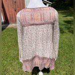 Free People  Dream Lover boho pheasant long sleeve tunic top Size XS. Photo 3