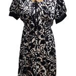 Motherhood Maternity Dress Black White Floral Short Sleeve Large Photo 0