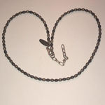 NY Gunmetal Gray Dark Gray Beaded Boho Necklace Photo 0