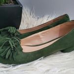 YDN Green Square Toe Chunky Block Low Heel Slip On Suede Loafers Size 6 Photo 5