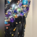 PARTYTIME Black MANY RHINESTONES Sz 16 Gown Prom Party Pageant Turquoise Photo 15