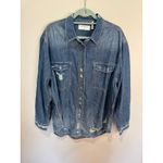 One Teaspoon Distressed Blue Everyday Classic Denim Top Sz XXL Photo 1