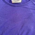 Athleta  Women's Blue Long Sleeve Floral Compression Fitness Pullover Large Photo 2